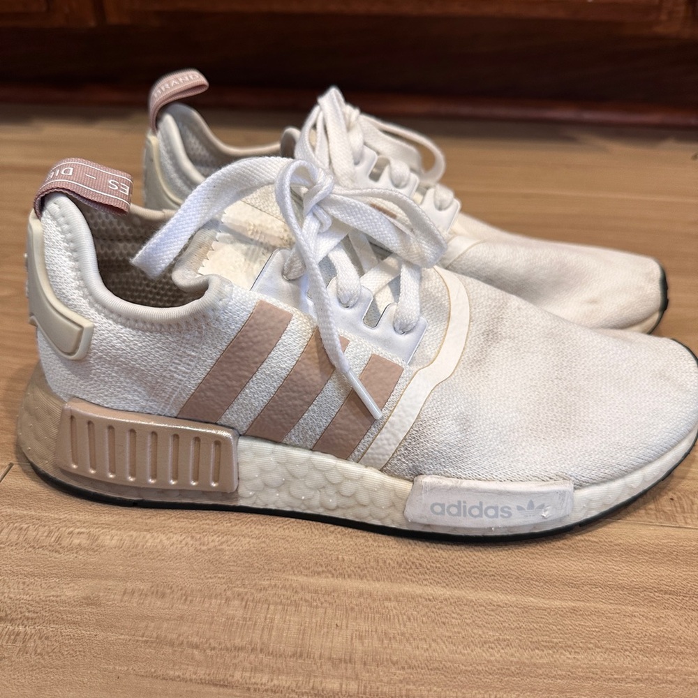 Adidas White and Pink Athletic Shoes- NMD